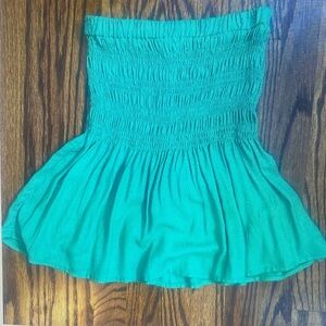 Chic Strapless Green Dress